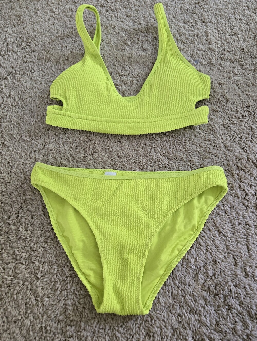 Aerie Neon Citrus Green Bikini Size M